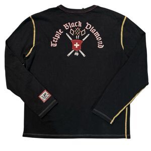 Alp N Rock Men’s Long Sleeve Shirt Sz 3 Triple Black Diamond Ski Alpine USA Made